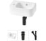 Комплект Wellsee 3 в 1 Lavinia Boho Bathroom Sink накладная/подвесная раковина 37x25 см 20216530R 1
