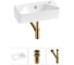 Комплект Wellsee 3 в 1 Lavinia Boho Bathroom Sink накладная/подвесная раковина 40x22 см 20216419R 1