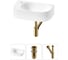 Комплект Wellsee 3 в 1 Lavinia Boho Bathroom Sink накладная/подвесная раковина 40x22 см 20216335R 1