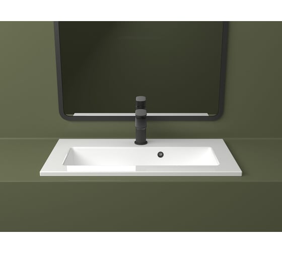 Раковина керамическая DOM Interio 70 см, для тумбы или столешницы MINI MIN710360145.bl
