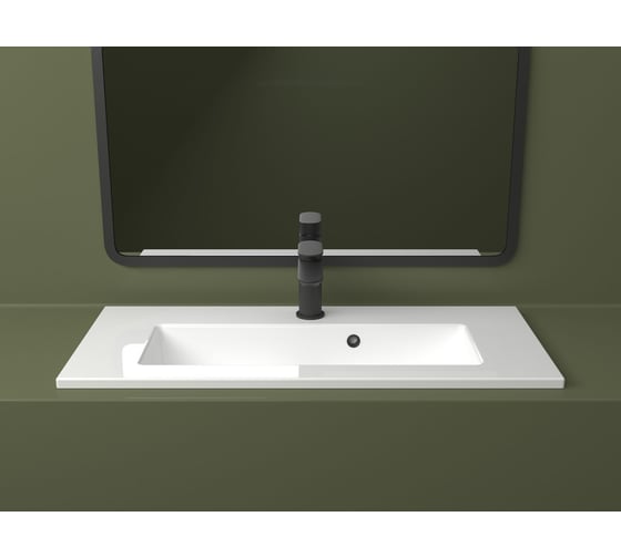 Раковина керамическая DOM Interio 80 см, для тумбы или столешницы MINI MIN810360145.bl