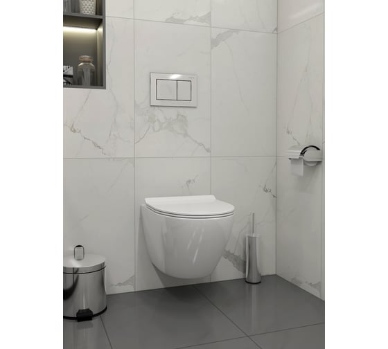 Готовое решение : Инсталляция Aina 52 + клавиша смыва Aina хром + унитаз Lina Pro Vortex Teymi F14460 ЦБ-00272598