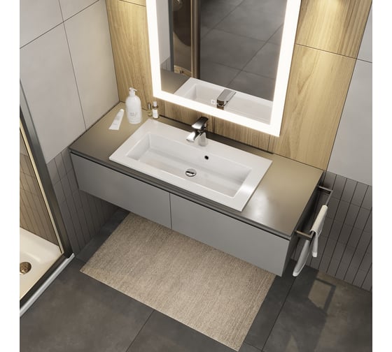 Раковина керамическая для ванной Uperwood Aurora 70 см, белая глянцевая RAurora70wg