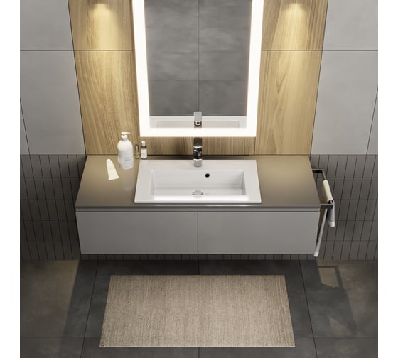 Раковина керамическая для ванной Uperwood Aurora 60 см, белая глянцевая RAurora60wg
