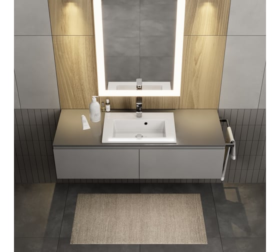 Раковина керамическая для ванной Uperwood Aurora 50 см белая глянцевая RAurora50wg