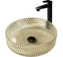Раковина накладная ABBER стеклянная Glas золото AK2301GG