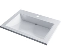 Раковина для ванной полувстраиваемая uperwood Infinity_60 см, прямоугольная, белая глянцевая RInfinity60wg