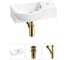 Комплект 3 в 1 Wellsee Bathroom Sink накладная/подвесная раковина 40x23 см, состоит 20216055R 1