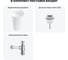 Комплект 3 в 1 Wellsee Bathroom Sink напольная раковина 50x45x89 см, состоит из 3331 20215531R 9