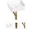 Набор 3 в 1 Wellsee Mint накладная раковина 37x37 см, состоит из 338101000, 182 20212455R 1