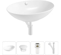 Набор 4 в 1 Wellsee Bliss накладная раковина 63x42 см, состоит из 32820100S, 14 20217045R