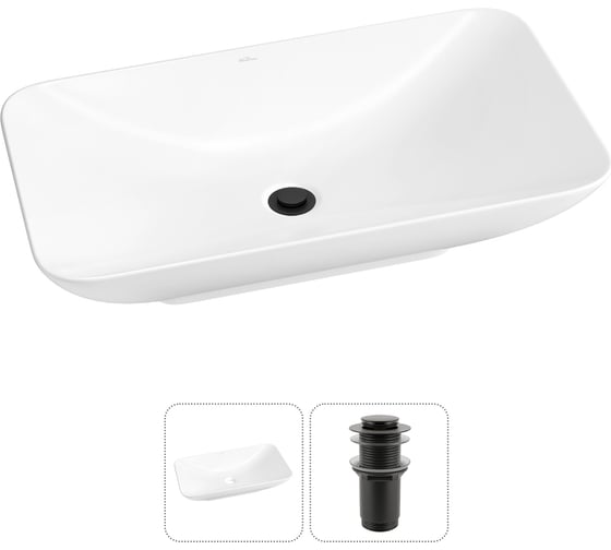Набор 2 в 1 Wellsee Demure накладная раковина 70x38 см, состоит из 323202000, 1 20214600R 1