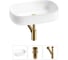 Комплект 3 в 1 Lavinia Boho Bathroom Sink накладная раковина 55x40 см, состоит из 3331108 20215466R 1