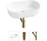Комплект 3 в 1 Lavinia Boho Bathroom Sink накладная раковина 55x32 см, состоит из 3331109 20215811R 1