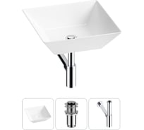 Комплект 3 в 1 Lavinia Boho Bathroom Sink накладная раковина 42x42 см, состоит из 3331111 20215163R