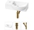 Комплект 3 в 1 Wellsee Bathroom Sink накладная/подвесная раковина 40x23 см, состоит 20216027R 1