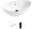 Комплект 2 в 1 Wellsee Bathroom Sink накладная раковина 59x39 см, состоит из 3331110 20215144R 1