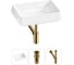 Комплект 3 в 1 Wellsee Bathroom Sink накладная раковина 50x38 см, состоит из 3331111 20215434R 1