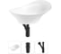 Комплект 3 в 1 Wellsee Bathroom Sink накладная раковина 56x33 см, состоит из 3331111 20215353R 1