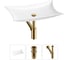 Комплект 3 в 1 Wellsee Bathroom Sink накладная раковина 59x39 см, состоит из 3331111 20215293R 1