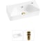 Комплект 2 в 1 Wellsee Bathroom Sink накладная/подвесная раковина 40x22 см, состоит 20216415R 1