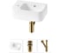Комплект 3 в 1 Wellsee Bathroom Sink накладная/подвесная раковина 37x25 см, состоит 20216531R 1