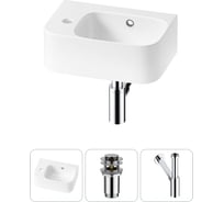 Комплект 3 в 1 Wellsee Bathroom Sink накладная/подвесная раковина 37x25 см, состоит 20216529R