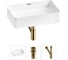 Комплект 3 в 1 Wellsee Bathroom Sink накладная раковина 48x31 см, состоит из 3331110 20215213R 1