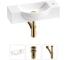 Комплект 3 в 1 Wellsee Bathroom Sink накладная/подвесная раковина 53x25 см, состоит 20216223R 1
