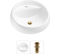 Комплект 2 в 1 Wellsee Bathroom Sink накладная раковина 43x43 см, состоит из 3331109 20215113R