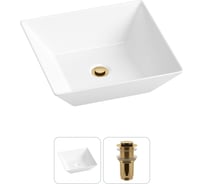 Комплект 2 в 1 Lavinia Boho Bathroom Sink накладная раковина 42x42 см, состоит из 3331111 20215161R