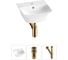 Комплект 3 в 1 Wellsee Bathroom Sink накладная/подвесная раковина 35x36 см, состоит 20216727R 1
