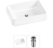 Комплект 2 в 1 Wellsee Bathroom Sink накладная раковина 50x38 см, состоит из 3331111 20215428R