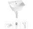 Комплект 3 в 1 Wellsee Bathroom Sink накладная/подвесная раковина 35x36 см, состоит 20216728R 1