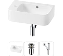 Комплект 3 в 1 Wellsee Bathroom Sink накладная/подвесная раковина 45x27 см, состоит 20216473R