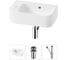 Комплект 3 в 1 Wellsee Bathroom Sink накладная/подвесная раковина 45x27 см, состоит 20216473R 1