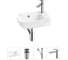 Комплект 4 в 1 Wellsee Bathroom Sink накладная/подвесная раковина 40x24 см, состоит 20216365R 1