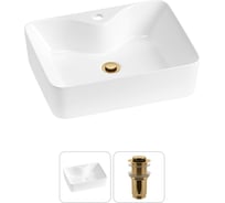Комплект 2 в 1 Wellsee Bathroom Sink накладная раковина 48x37 см, состоит из 3331110 20215257R