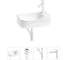 Комплект 4 в 1 Wellsee Bathroom Sink накладная/подвесная раковина 40x22 см, состоит 20216312R 1