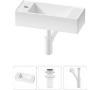 Комплект 3 в 1 Wellsee Bathroom Sink накладная/подвесная раковина 43x18 см, состоит 20216280R