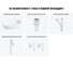 Комплект 5 в 1 Wellsee Bathroom Sink накладная раковина 56x33 см, состоит из 3331109 20215094R 11