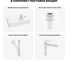 Комплект 4 в 1 Wellsee Bathroom Sink накладная/подвесная раковина 40x20 см, состоит 20215976R 11