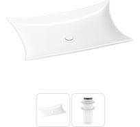 Комплект 2 в 1 Wellsee Bathroom Sink накладная раковина 59x39 см, состоит из 3331111 20215290R