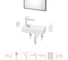 Комплект 7 в 1 Wellsee Bathroom Sink накладная/подвесная раковина 37x18 см, состоит 20219534R 1