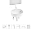 Комплект 6 в 1 Wellsee Bathroom Sink накладная раковина 44x44 см, состоит из 3331112 20219308R 1