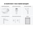 Комплект 6 в 1 Wellsee Bathroom Sink накладная раковина 44x44 см, состоит из 3331112 20219308R 13