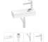 Комплект 4 в 1 Wellsee Bathroom Sink накладная/подвесная раковина 38x14 см, состоит 20215948R 1