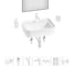 Комплект 7 в 1 Wellsee Bathroom Sink накладная/подвесная раковина 50x40 см, состоит 20219376R 1