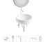 Комплект 6 в 1 Wellsee Bathroom Sink накладная раковина 36x36 см, состоит из 3331108 20219236R 1