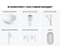 Комплект 6 в 1 Wellsee Bathroom Sink накладная раковина 36x36 см, состоит из 3331108 20219236R 12